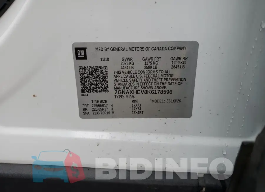 2GNAXHEV8K6178596 Photo# 13