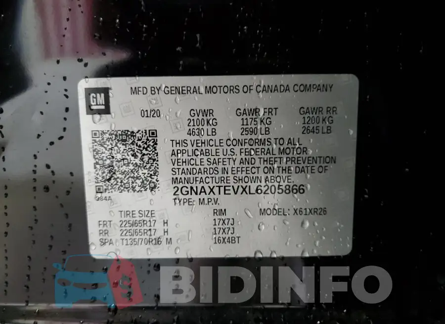 2GNAXTEVXL6205866 Photo# 13