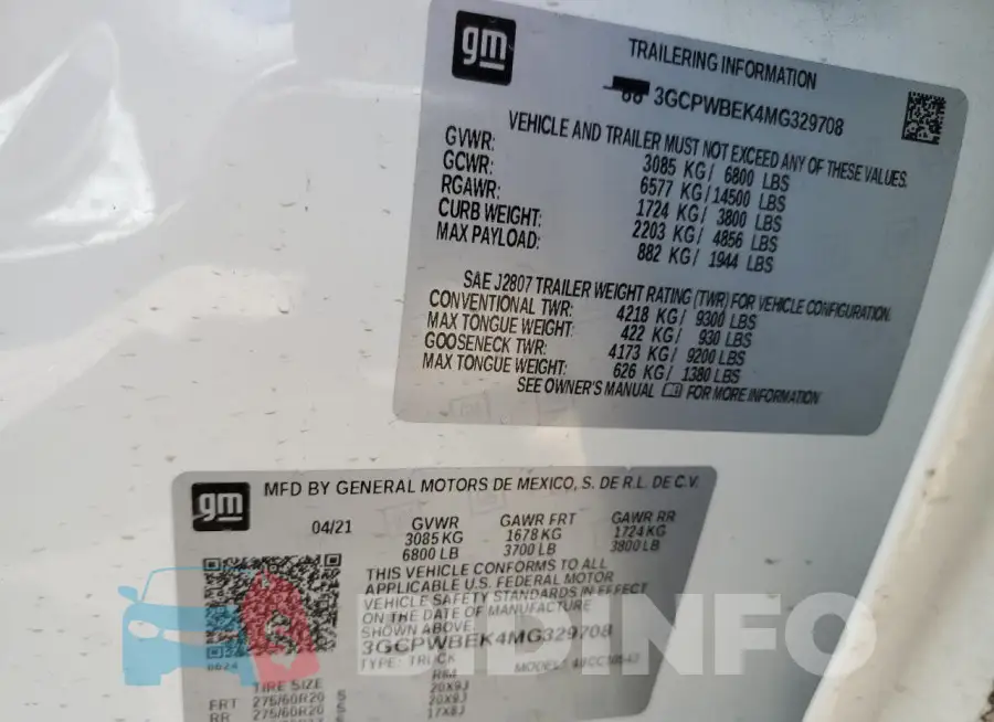 3GCPWBEK4MG329708 Photo# 13