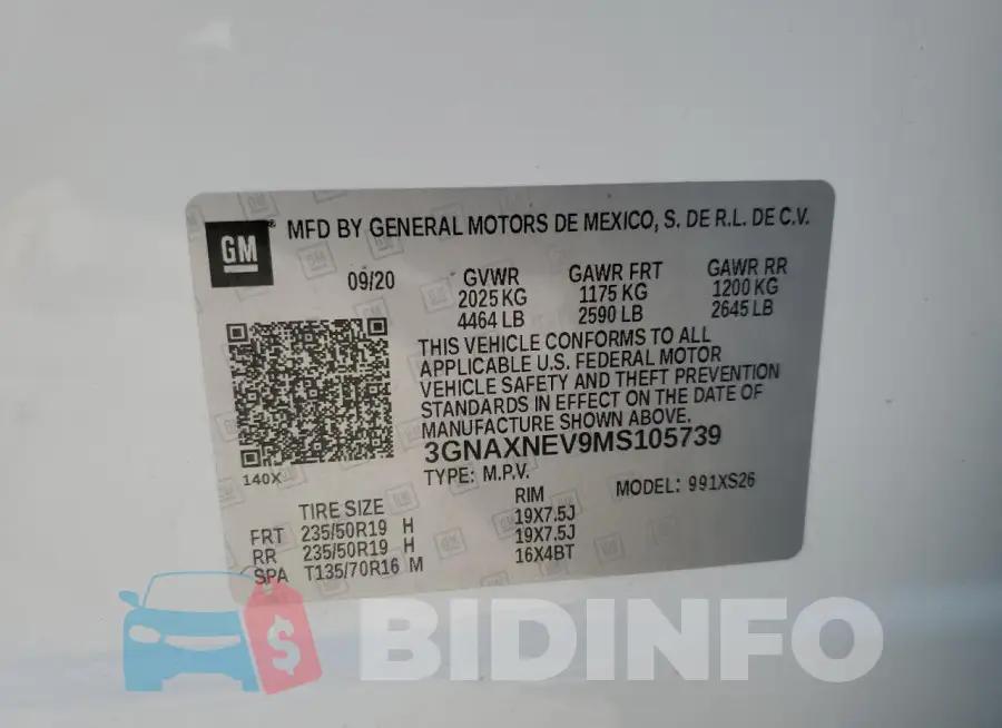 3GNAXNEV9MS105739 Photo# 13