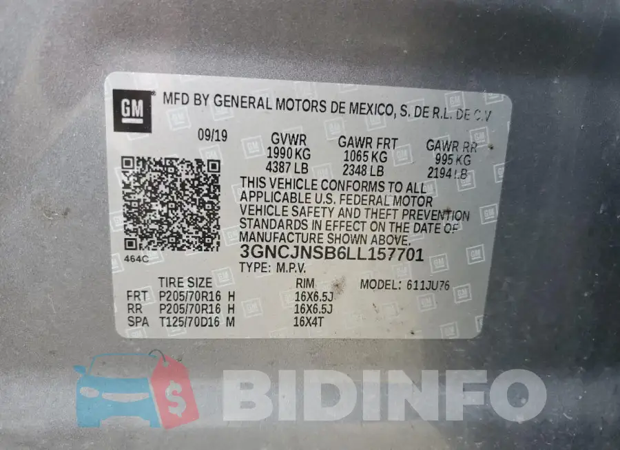 3GNCJNSB6LL157701 Photo# 12