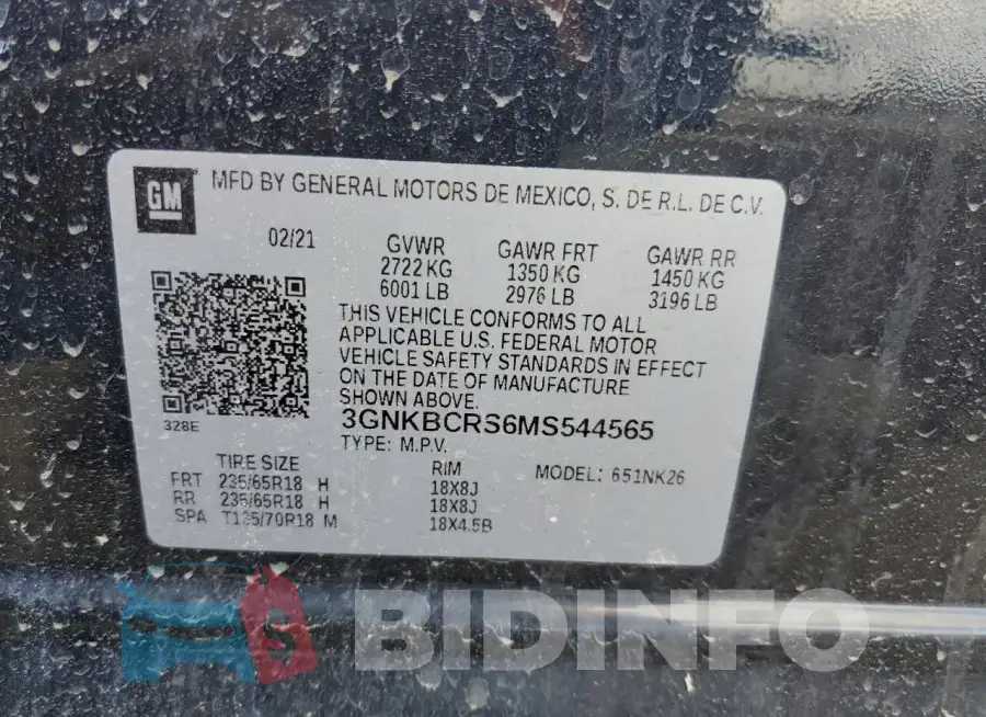 3GNKBCRS6MS544565 Photo# 12