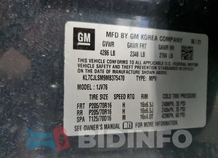 KL7CJLSM9MB375470 Photo# 13