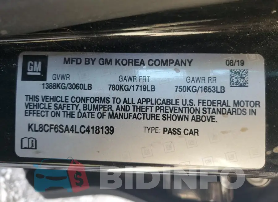 KL8CF6SA4LC418139 Photo# 13