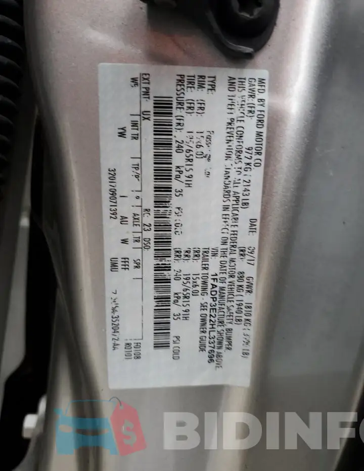 1FADP3E22HL337696 Photo# 12