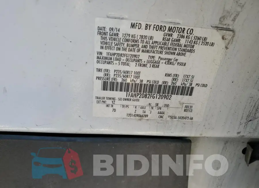 1FAHP2D82FG120902 Photo# 12