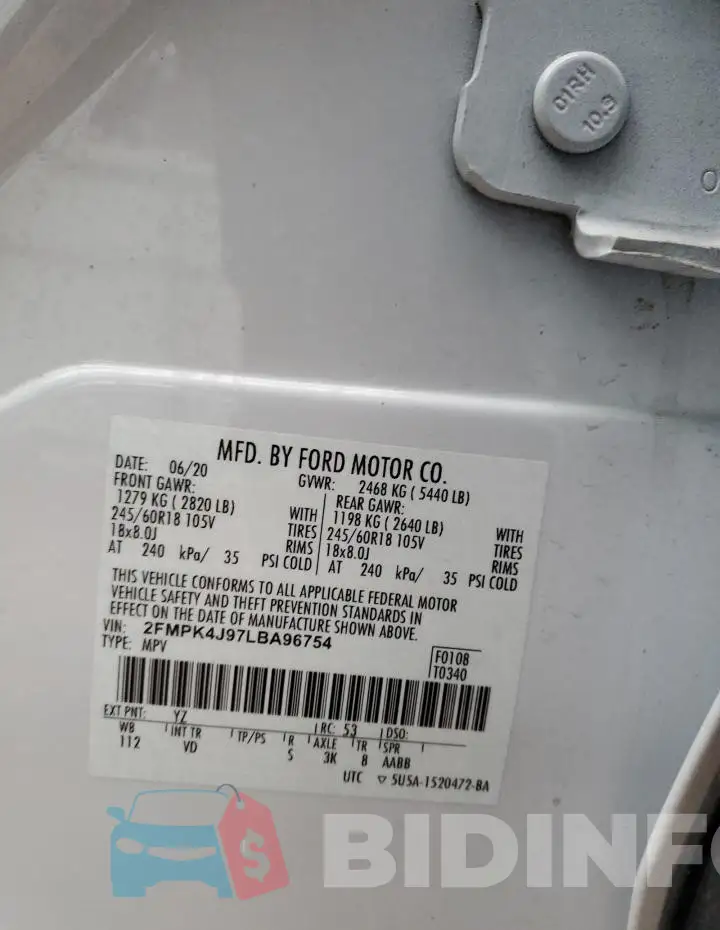 2FMPK4J97LBA96754 Photo# 12