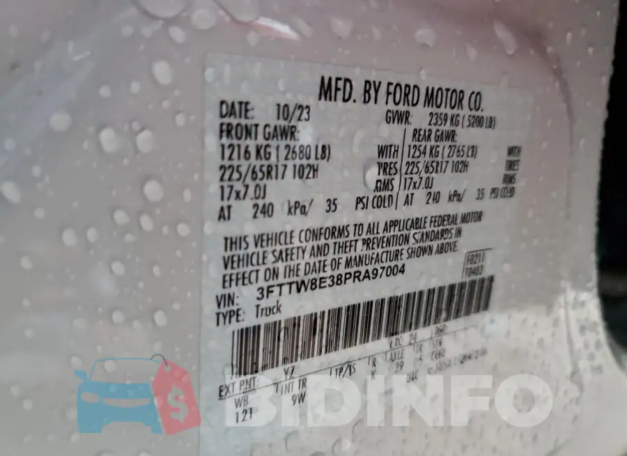 3FTTW8E38PRA97004 Photo# 12