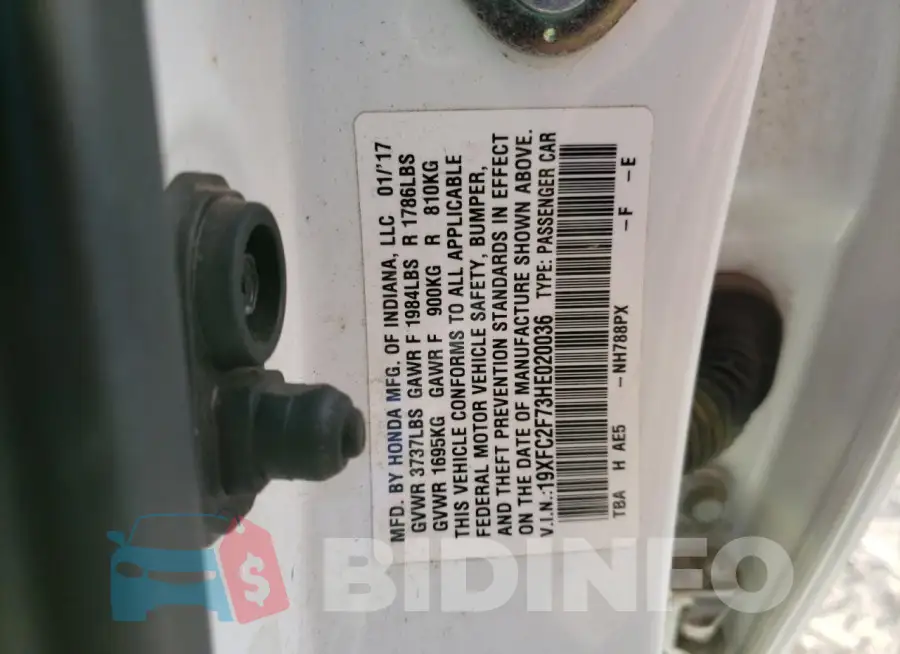 19XFC2F73HE020036 Photo# 12