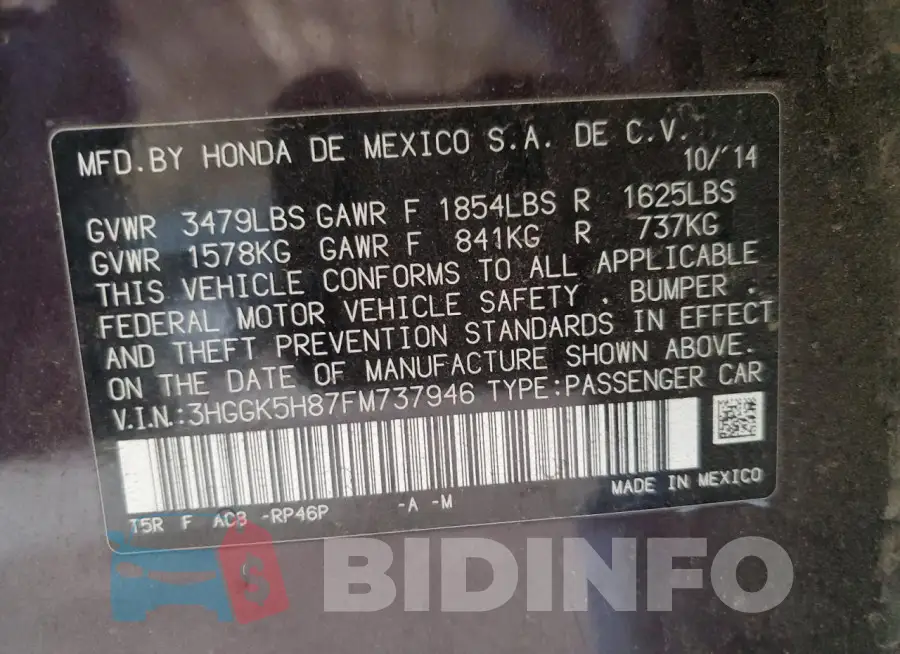3HGGK5H87FM737946 Photo# 12