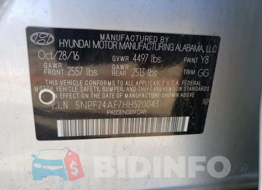 5NPE24AF7HH520043 Photo# 12