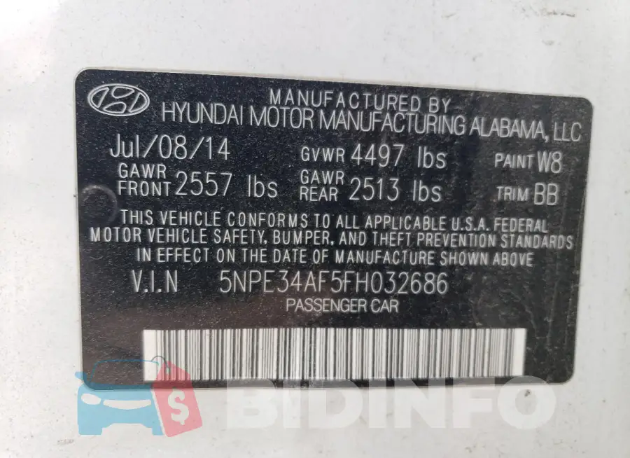 5NPE34AF5FH032686 Photo# 12