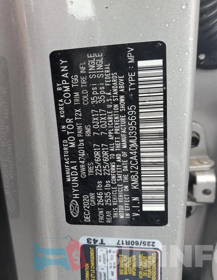 KM8J2CA40MU395695 Photo# 13