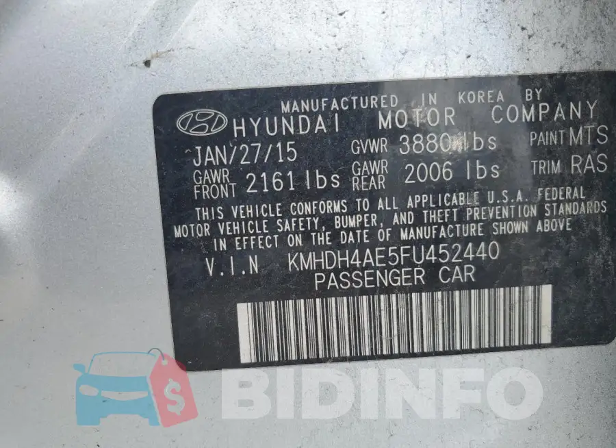 KMHDH4AE5FU452440 Photo# 13
