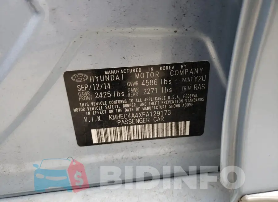 KMHEC4A4XFA129173 Photo# 12