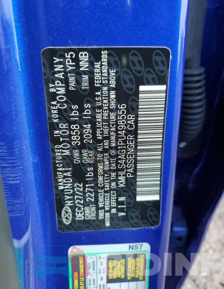 KMHLS4AG1PU498556 Photo# 12