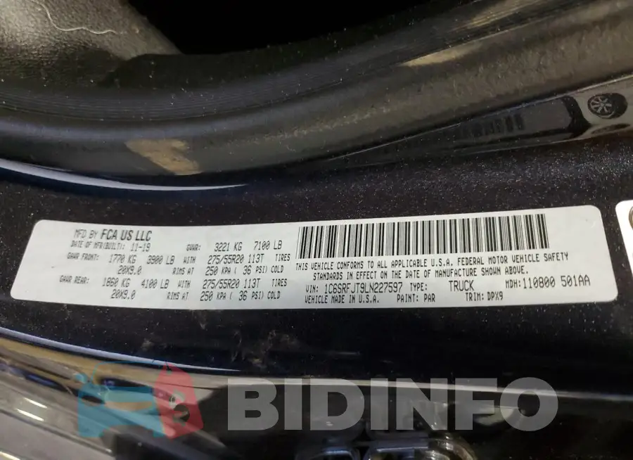 1C6SRFJT9LN227597 Photo# 13
