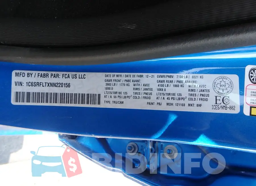 1C6SRFLTXNN220156 Photo# 14