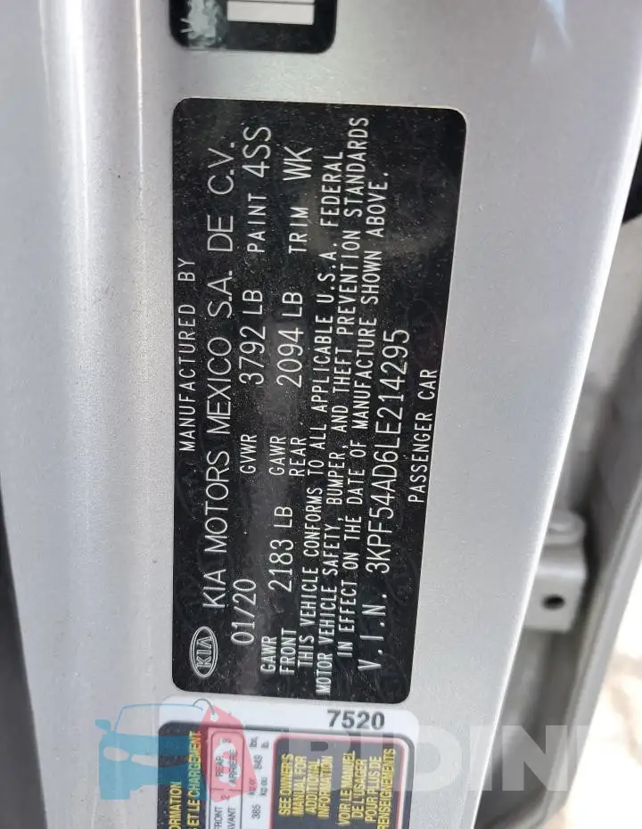 3KPF54AD6LE214295 Photo# 13