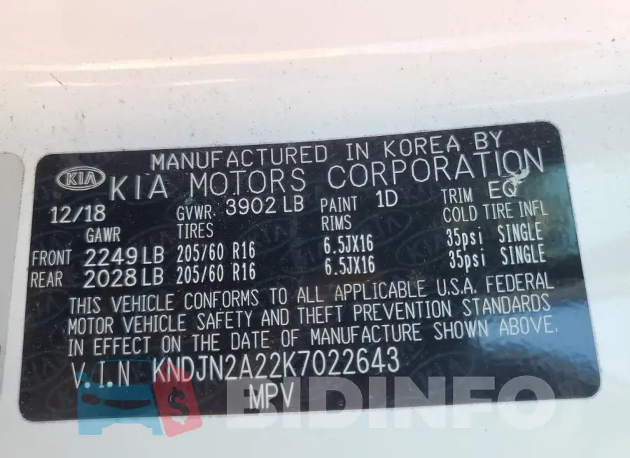 KNDJN2A22K7022643 Photo# 12