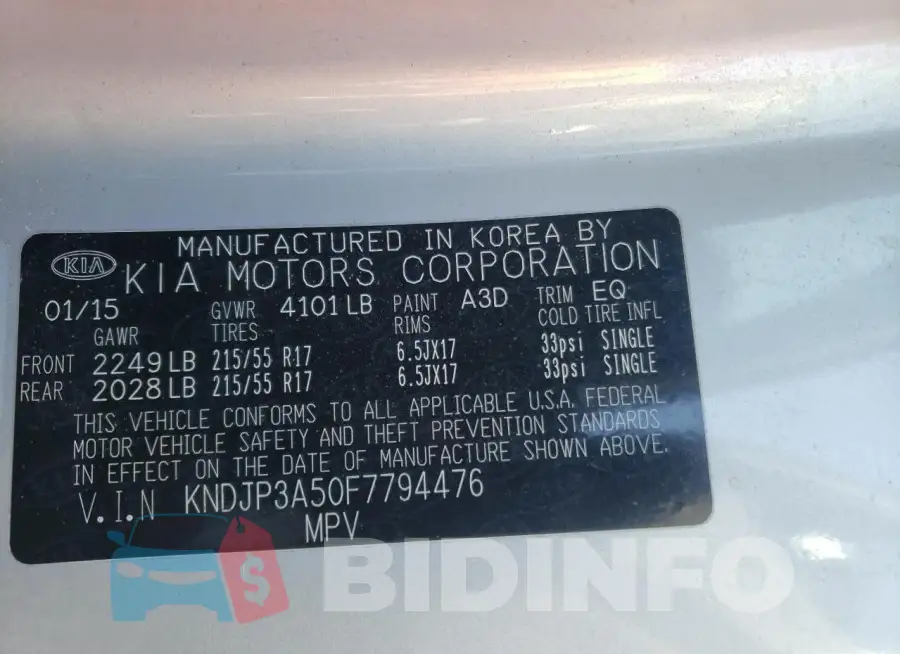 KNDJP3A50F7794476 Photo# 12