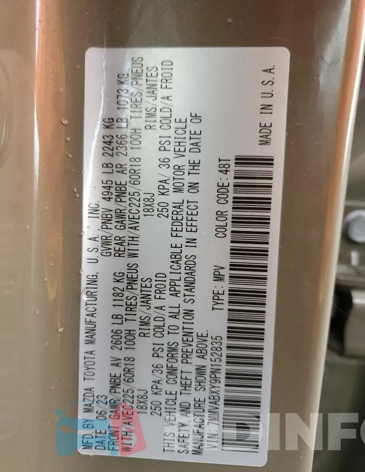 7MMVABXY9PN152835 Photo# 12