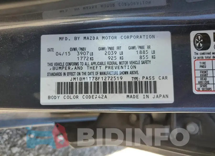 JM1BM1T78F1272519 Photo# 12
