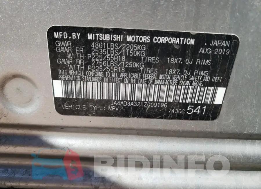 JA4AD3A32LZ009196 Photo# 14