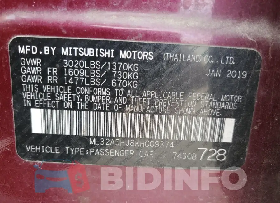 ML32A5HJ8KH009374 Photo# 12
