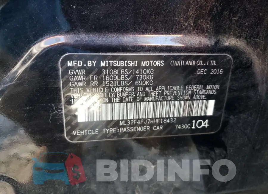 ML32F4FJ7HHF18432 Photo# 12