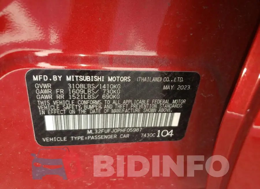 ML32FUFJ0PHF05987 Photo# 13