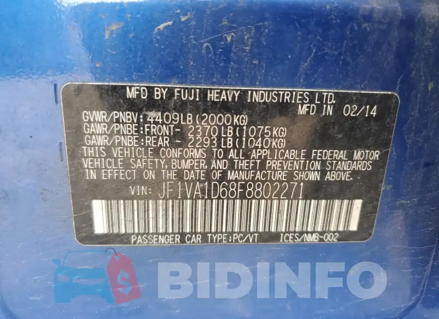 JF1VA1D68F8802271 Photo# 12