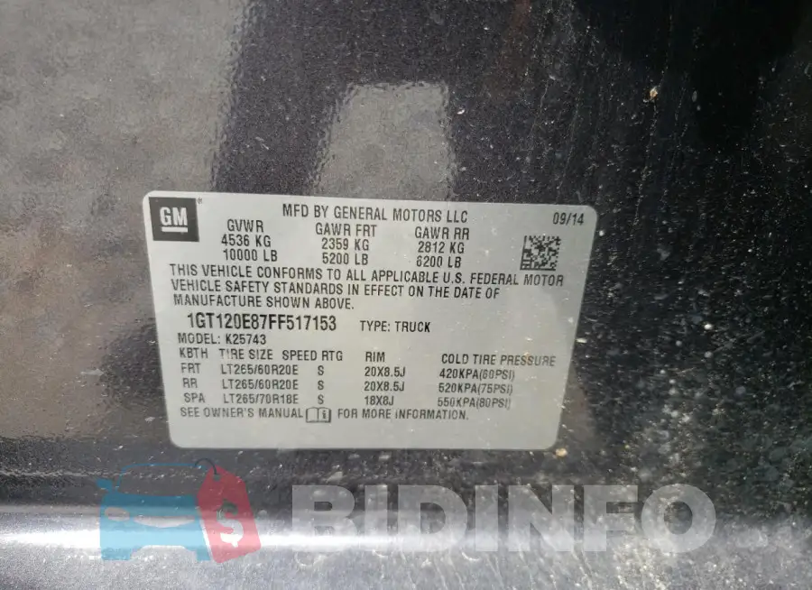 1GT120E87FF517153 Photo# 12