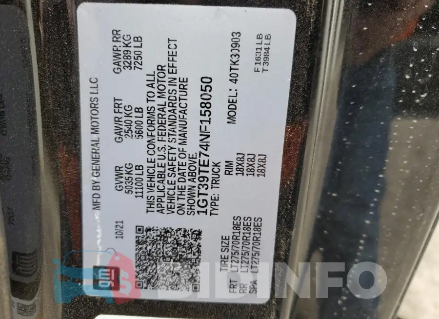 1GT39TE74NF158050 Photo# 12