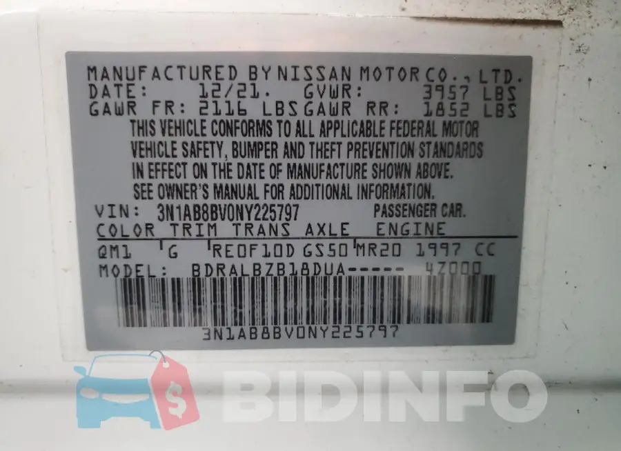3N1AB8BV0NY225797 Photo# 13