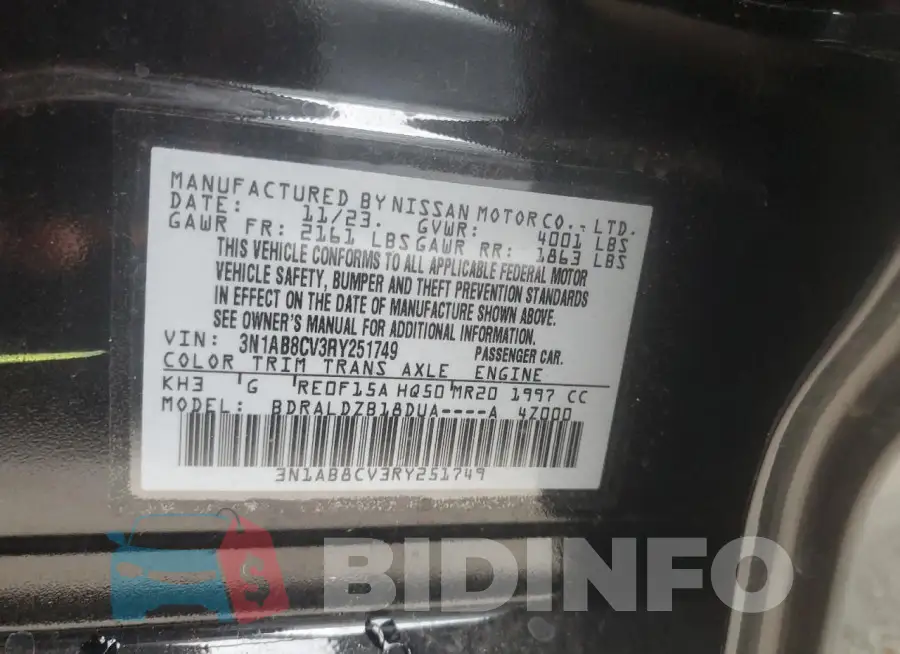 3N1AB8CV3RY251749 Photo# 12