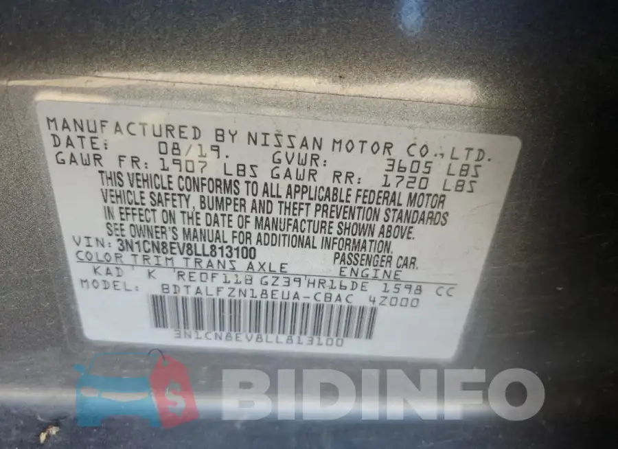 3N1CN8EV8LL813100 Photo# 12