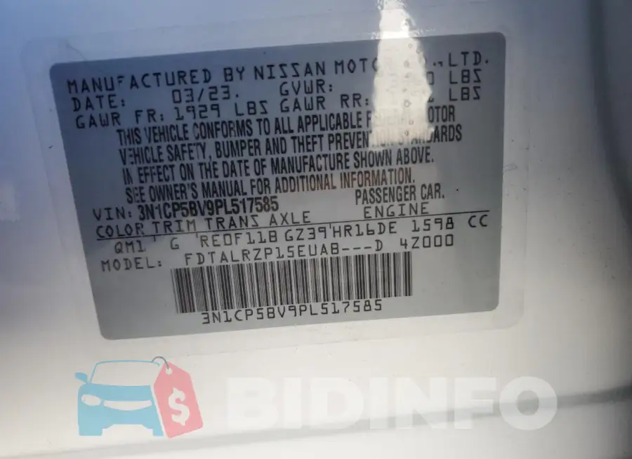 3N1CP5BV9PL517585 Photo# 12