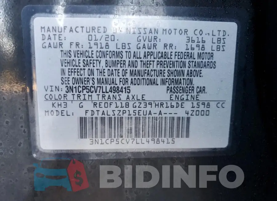 3N1CP5CV7LL498415 Photo# 12