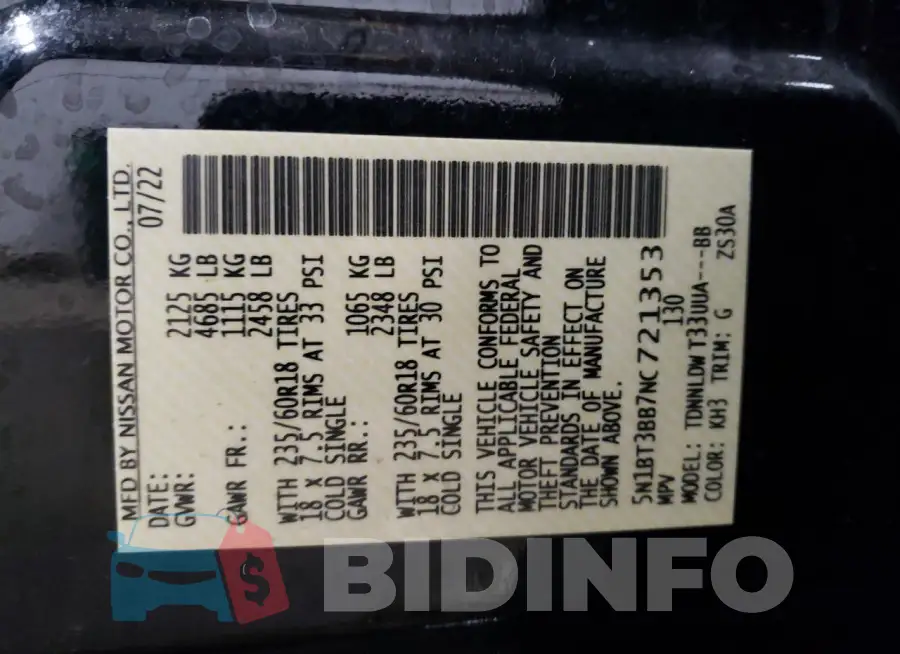 5N1BT3BB7NC721353 Photo# 13