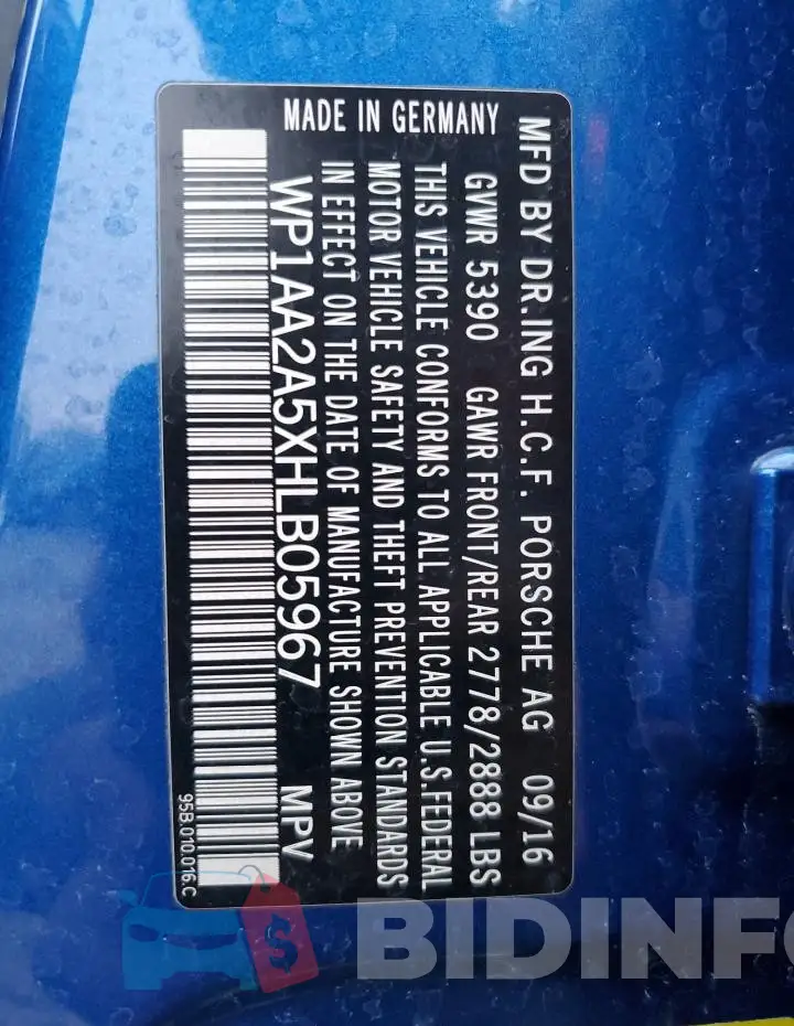 WP1AA2A5XHLB05967 Photo# 12