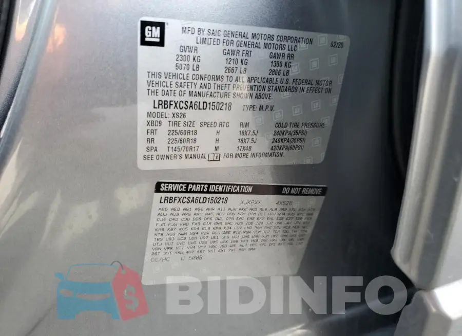 LRBFXCSA6LD150218 Photo# 13
