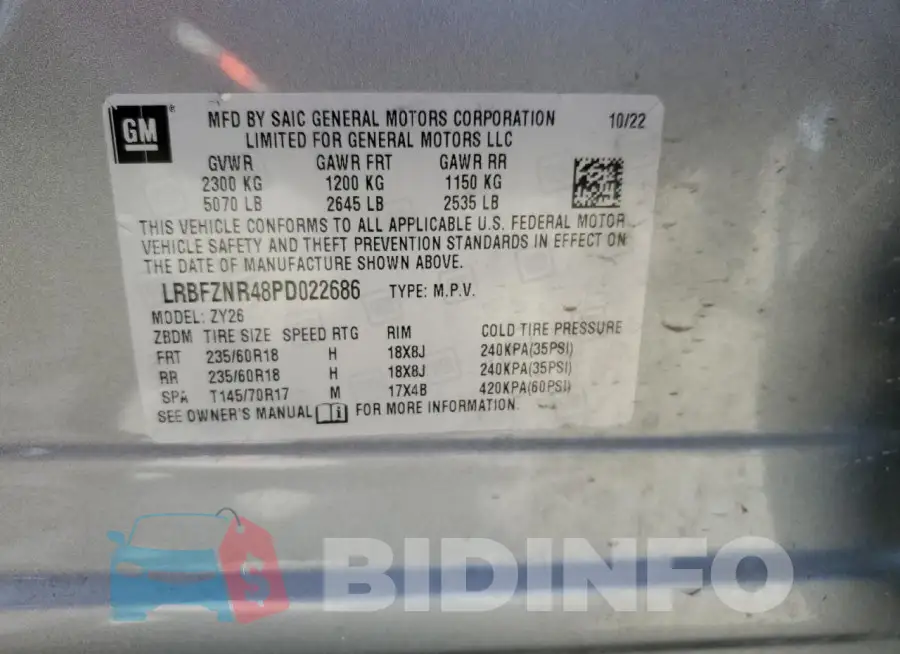 LRBFZNR48PD022686 Photo# 12