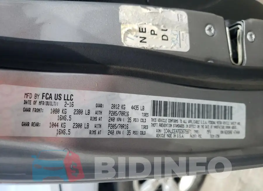 1C4NJCEA7GD675871 Photo# 12