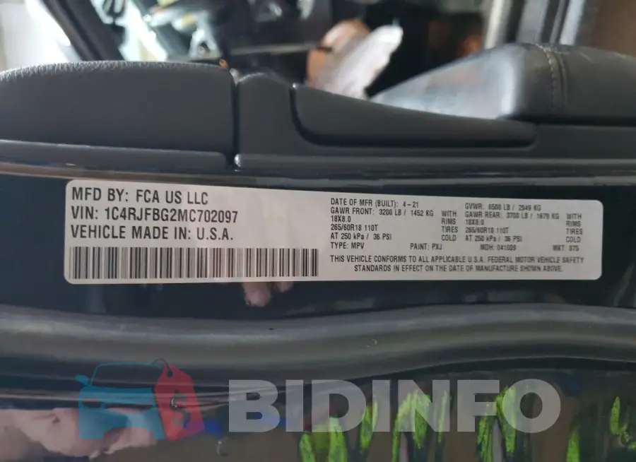 1C4RJFBG2MC702097 Photo# 14