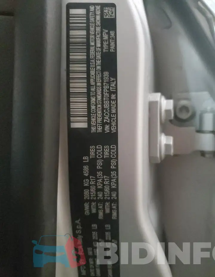 ZACCJBBT0FPB71939 Photo# 13