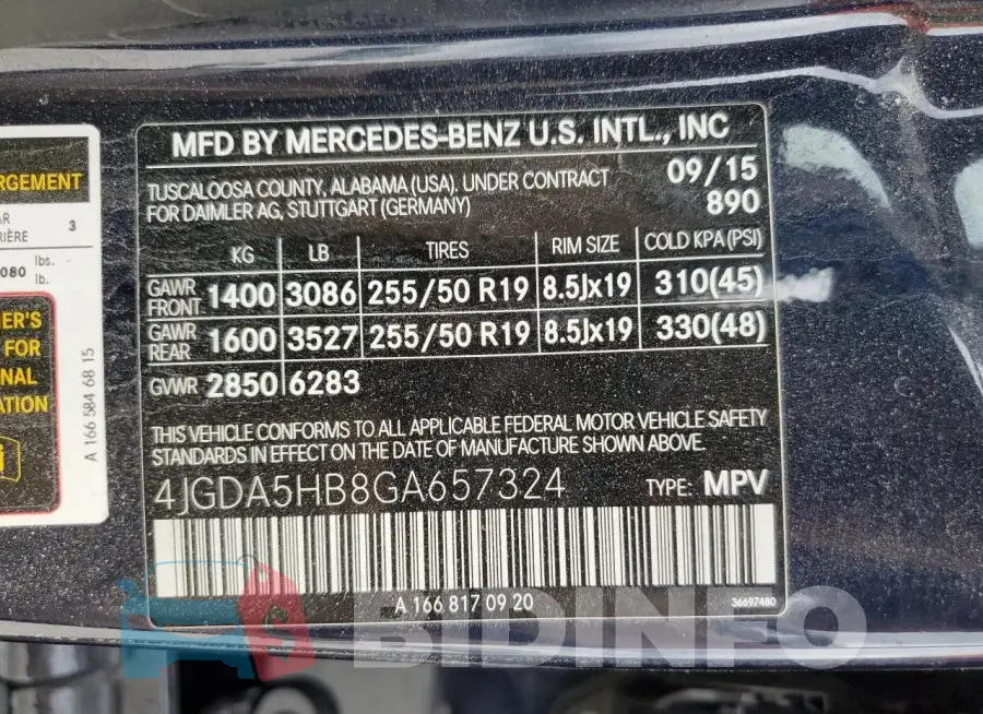 4JGDA5HB8GA657324 Photo# 13