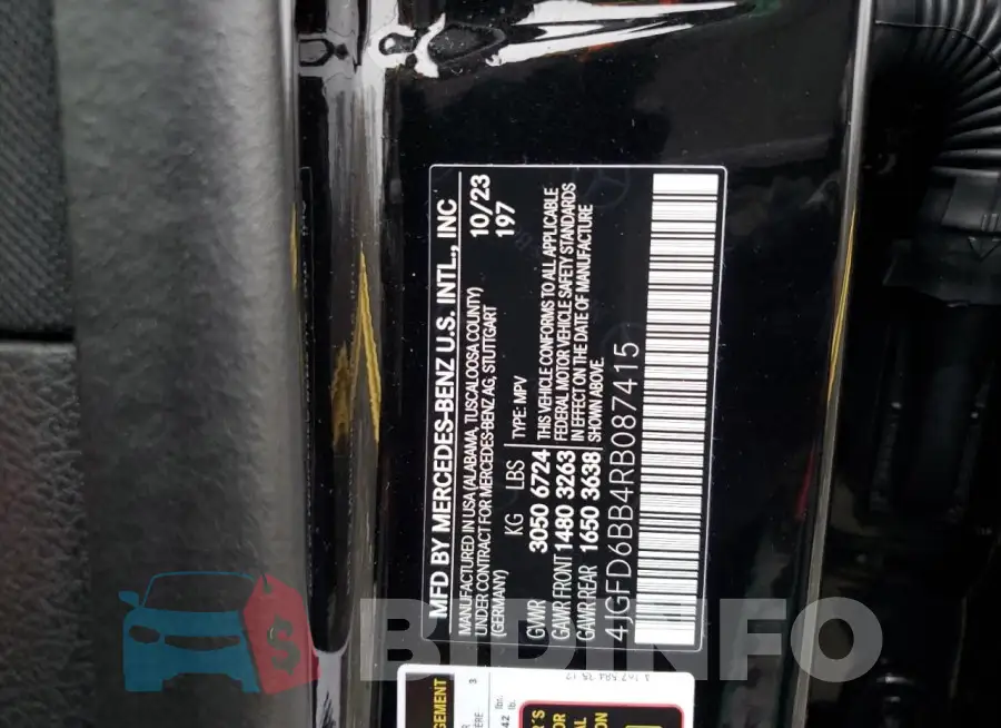 4JGFD6BB4RB087415 Photo# 13