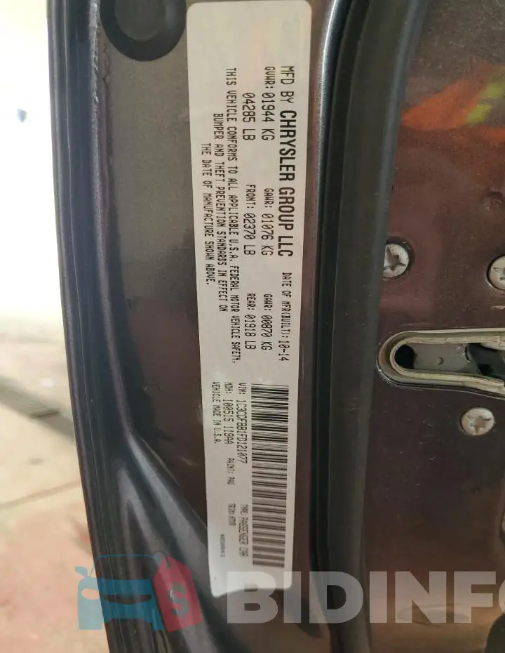 1C3CDFBB1FD121077 Photo# 13