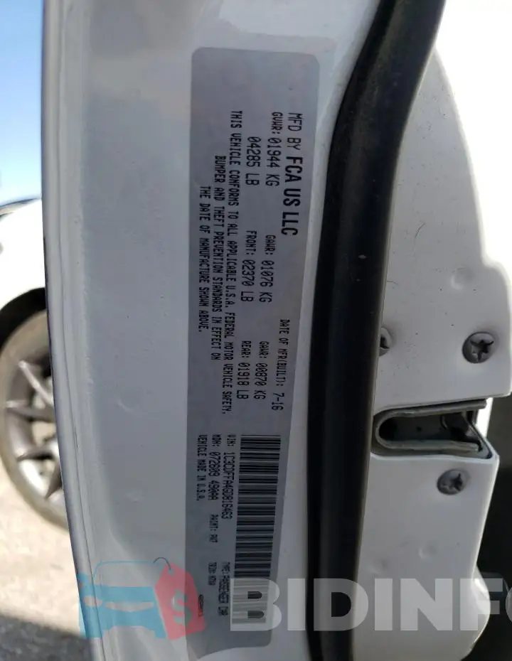 1C3CDFFA4GD816463 Photo# 12